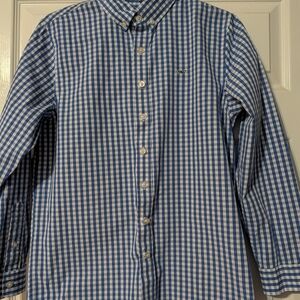 Vineyard Vines Blue and White Gingham Boy's Shirt